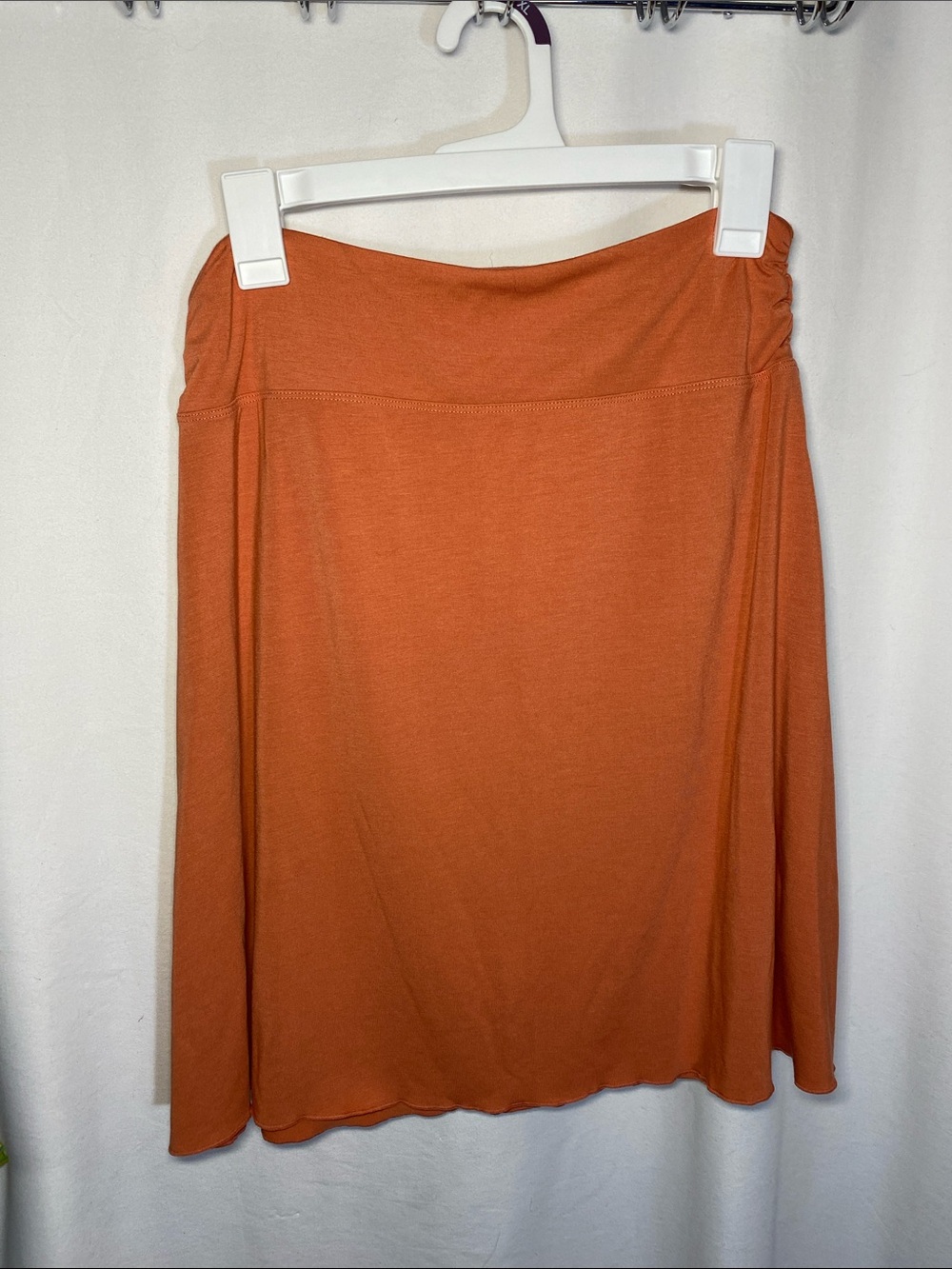 Women's EMS Orange Knit A-Line Skirt, size small